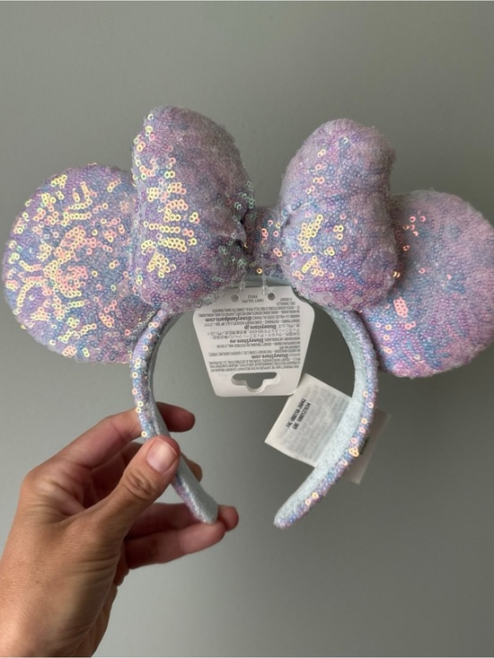 Walt Disney Accessories - Sequin Bow Ear Headband - Pastel Lavender Pink
